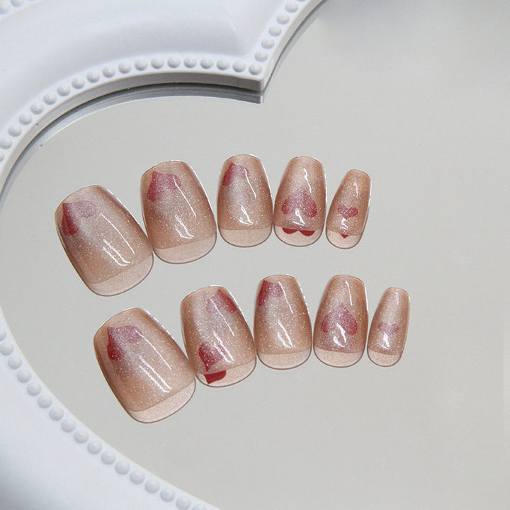 Heart Design Press-On Nail Tips Stornfield