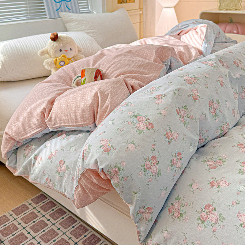 Children's Playful Floral Duvet Cover Set