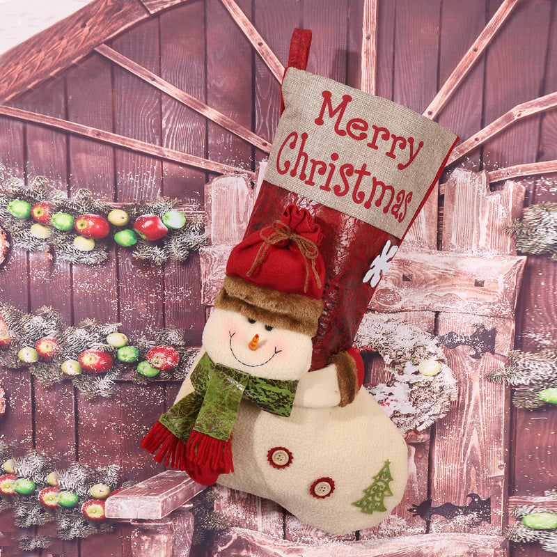 Cute Christmas stocking with snowman motif Stornfield