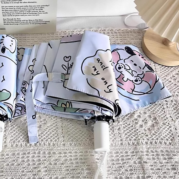 Ladies' folding umbrella with playful character design Stornfield