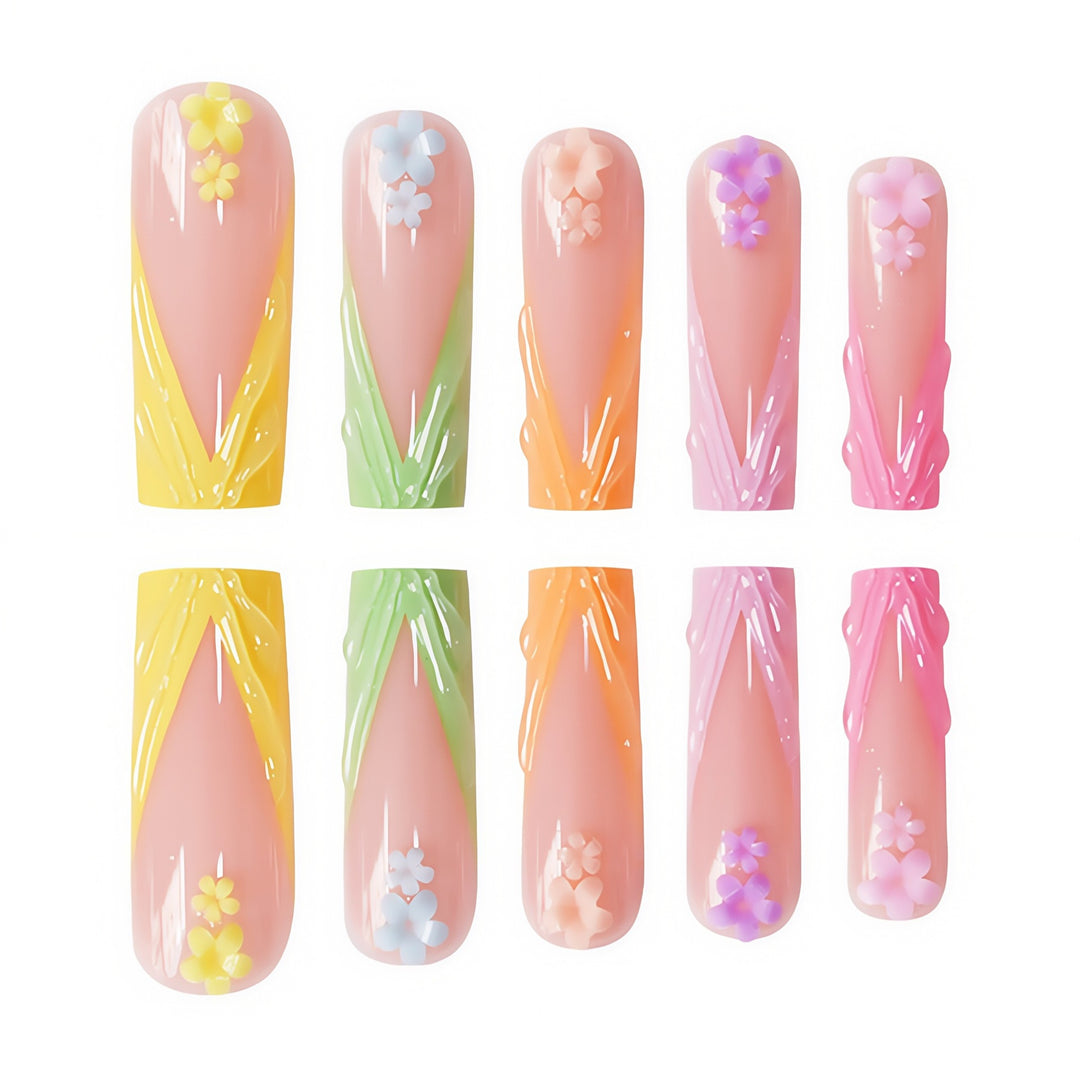 Decorative Floral Nail Enhancements Stornfield