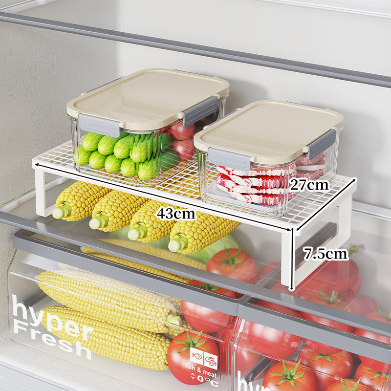 Refrigerator Mesh Shelf Riser Organizer with Open-Frame Legs