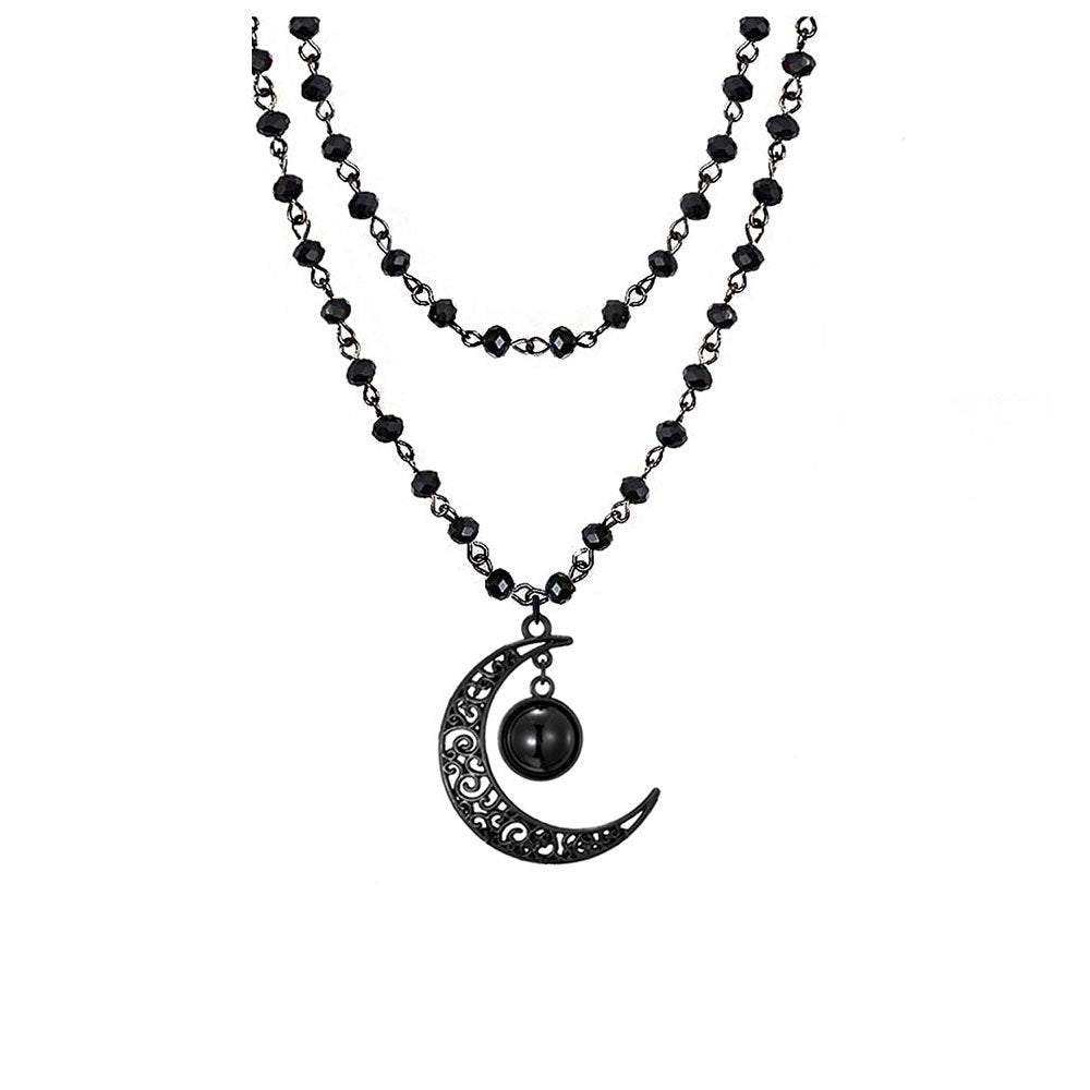 Layered Crystal Moon Jewelry Set Stornfield