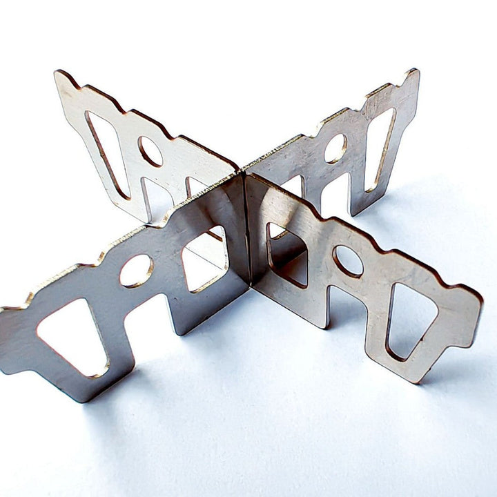 stainless steel flat key multi-tool organizer with braided cable loop Stornfield
