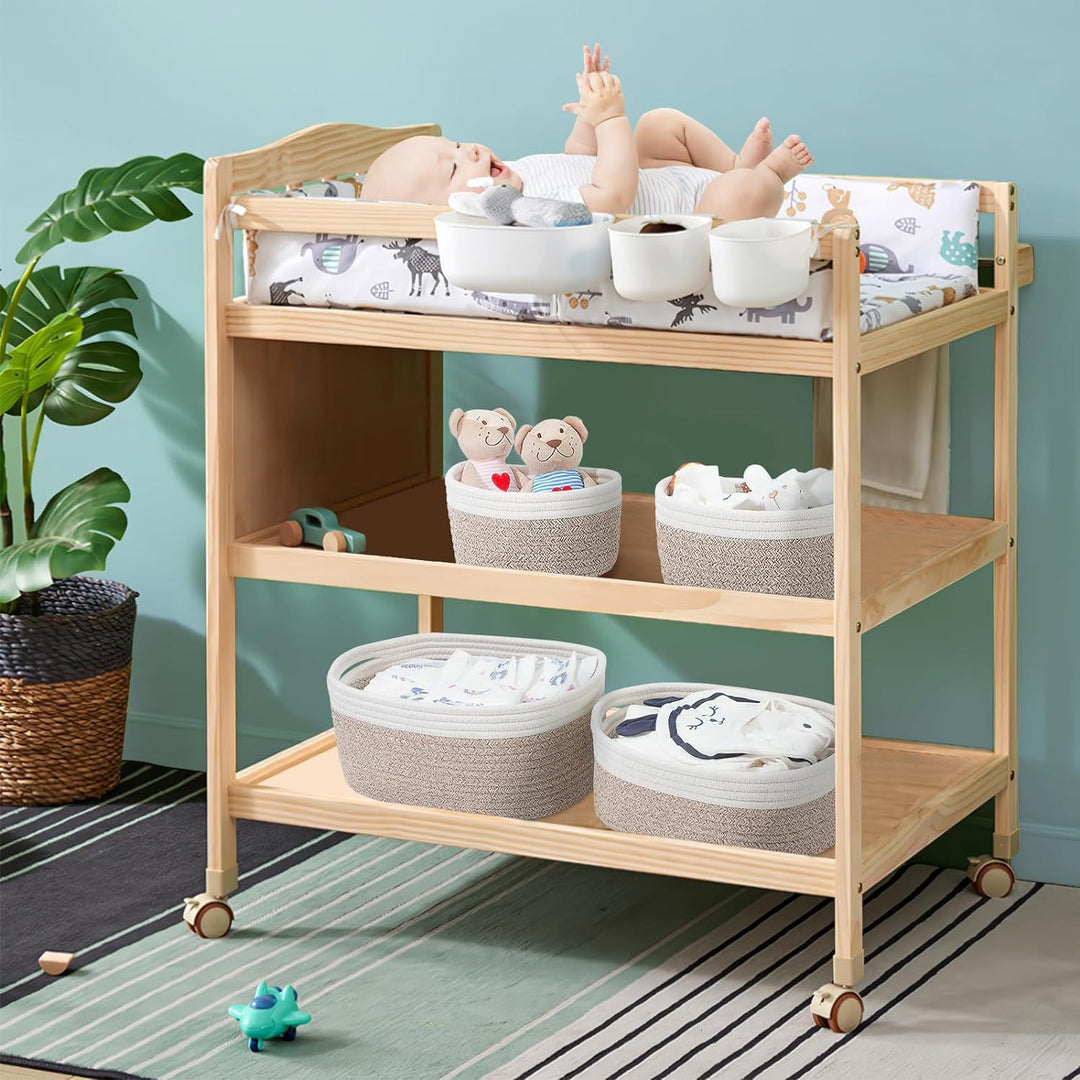 Women's storage basket made of natural cotton material Stornfield