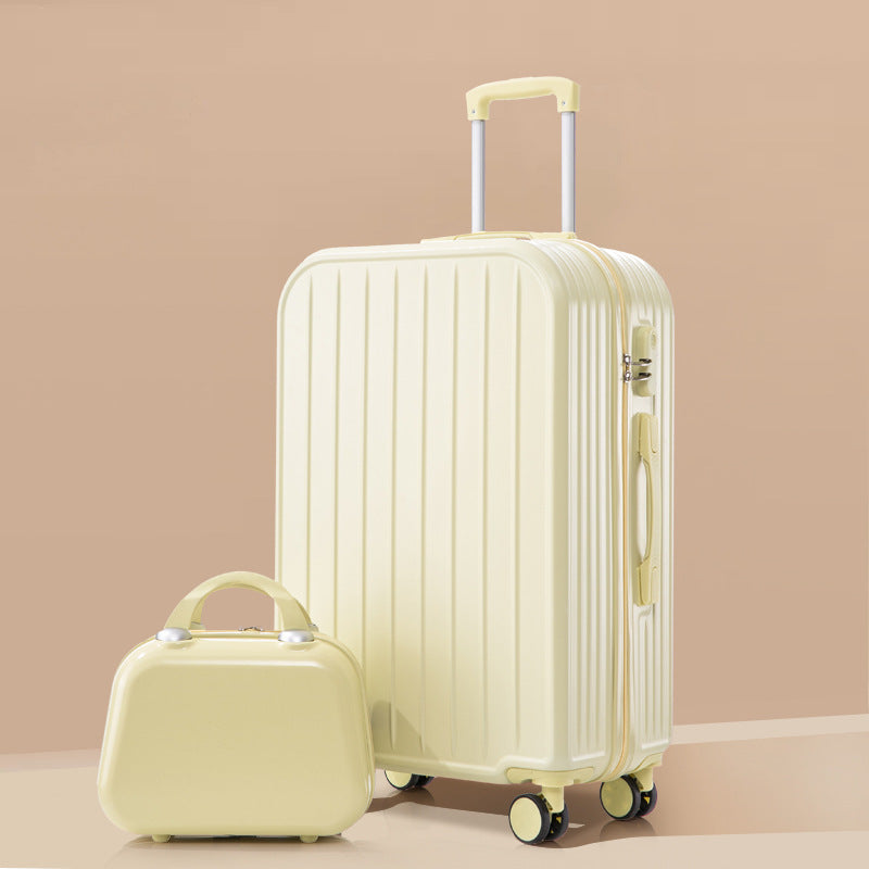 lightweight ABS hardshell spinner suitcase with telescopic handle and matching cosmetic case Stornfield