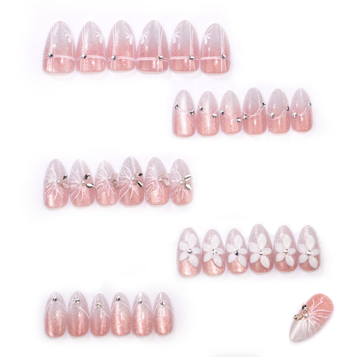 Elegant Floral Press-On Nail Set Stornfield 1790636554