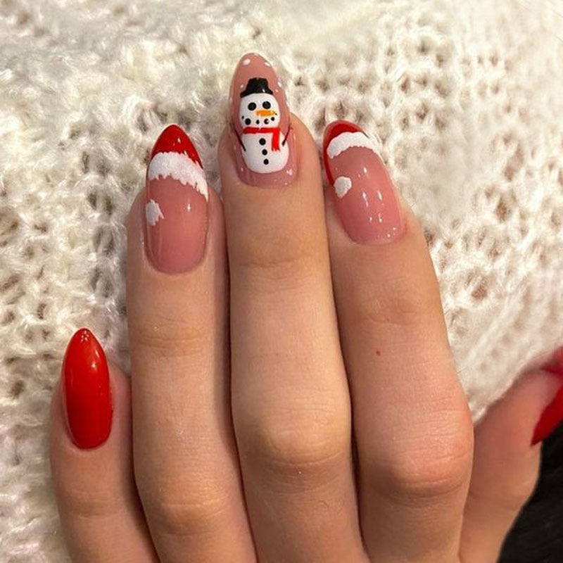 Festive Winter-Themed Press-On Nail Set Stornfield