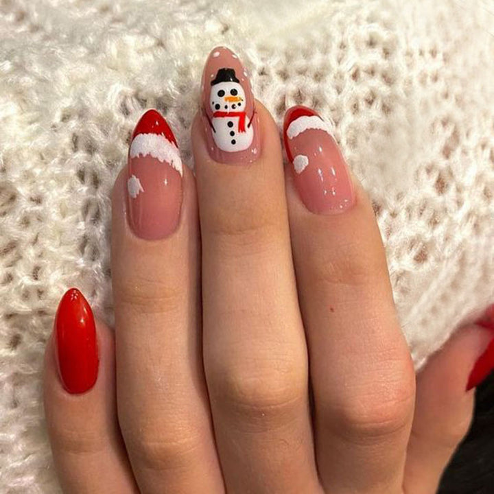Festive Winter-Themed Press-On Nail Set Stornfield