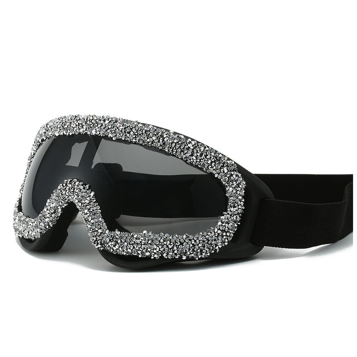 Ladies sporty ski goggles with glamorous crystal embellishments Stornfield