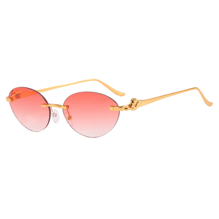 Women's round sunglasses with elegant, semi-transparent frame and fashionable details Stornfield