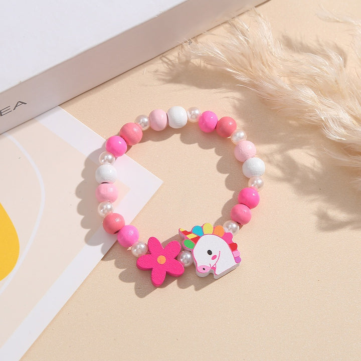 Playful children's bracelet with unicorn and flower motif Stornfield