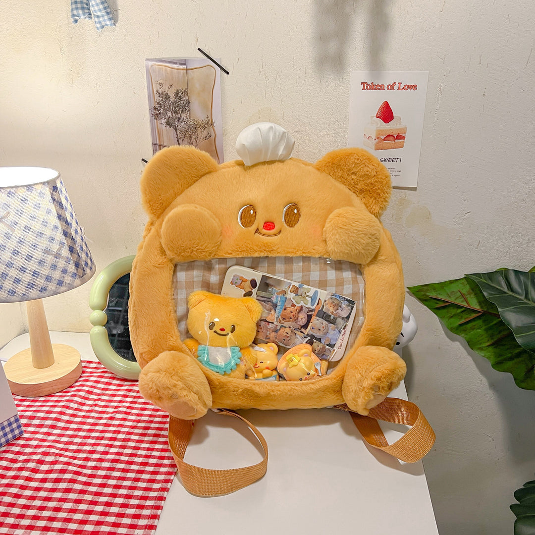 Plush shoulder bag with exclusive animal motif Stornfield