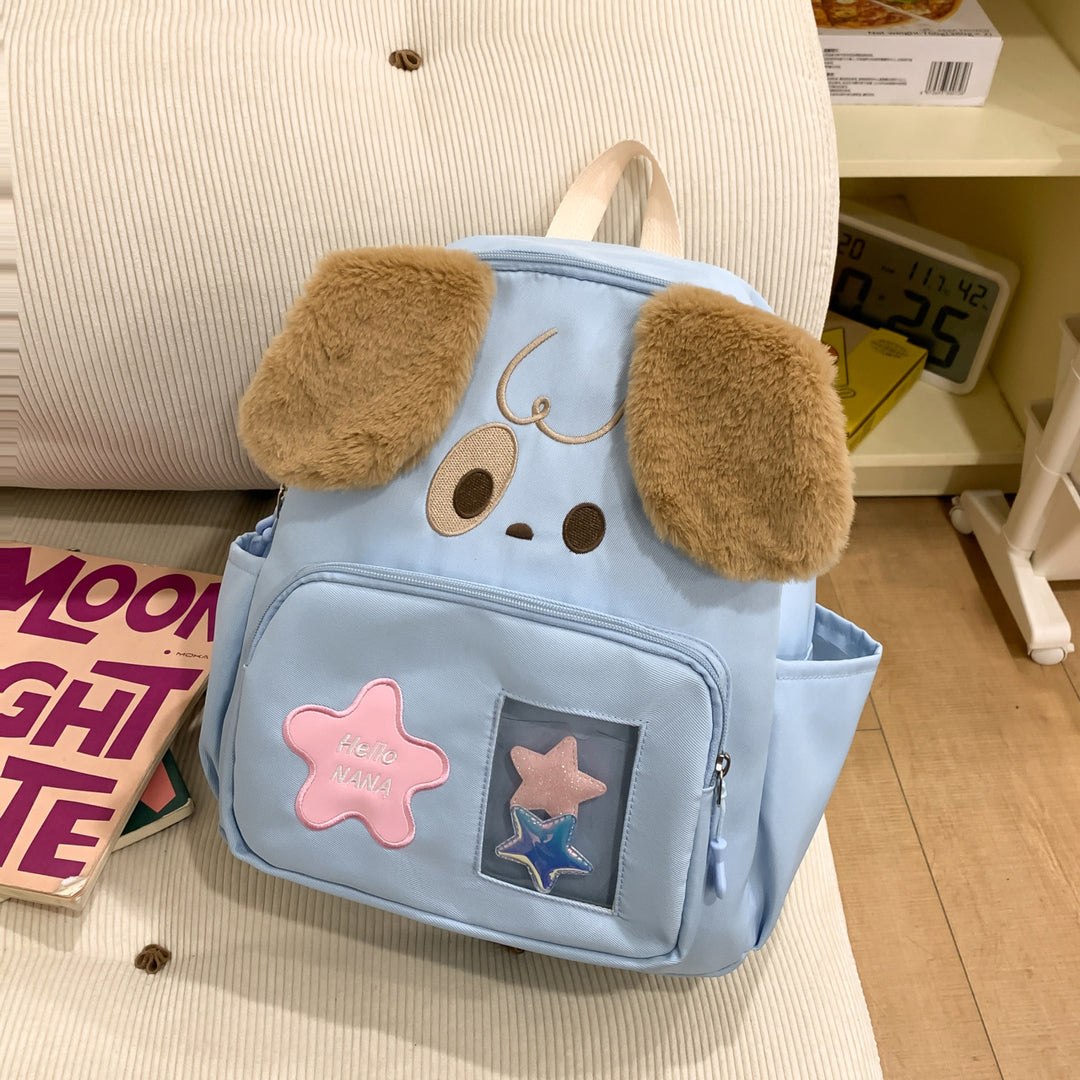 Kawaii Plush Backpack with Dog Design Stornfield