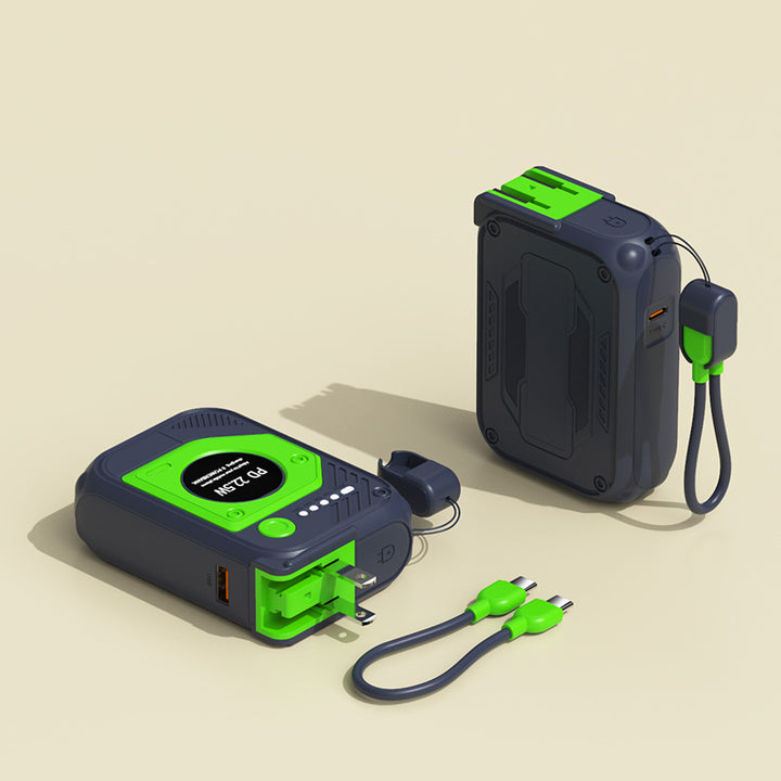 Portable power bank with multifunctional integrated charging cable Stornfield