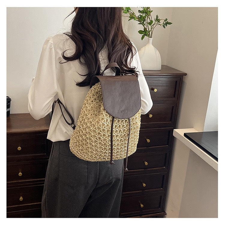 Handcrafted Backpack Made of Woven Natural Material Stornfield