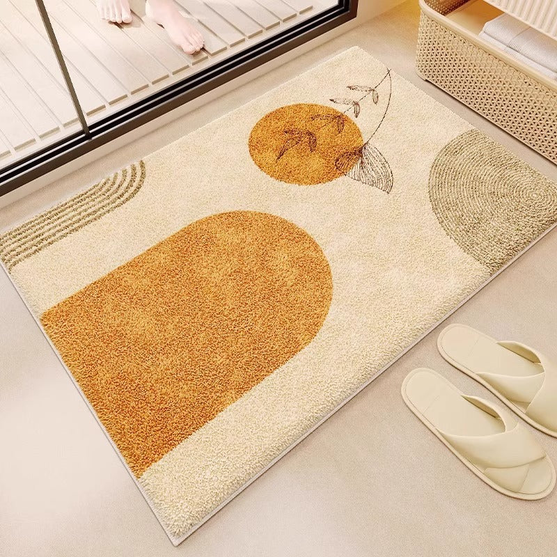 Contemporary Abstract Bath Rug Stornfield