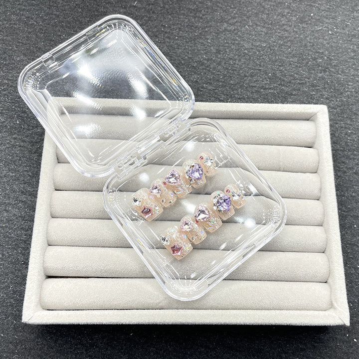 Decorative Rhinestone Press-On Nail Set