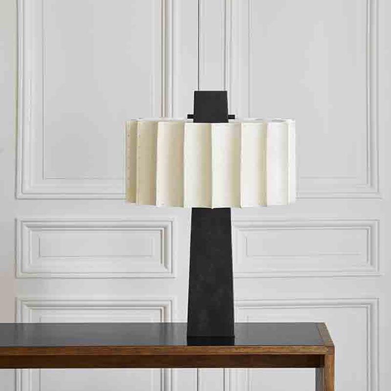 Contemporary Table Lamp with Modern Geometric Texture
