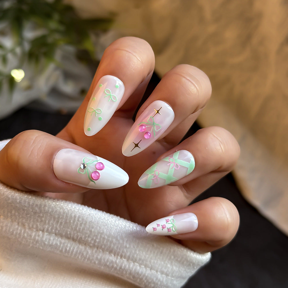 Elegant Floral Art Press-On Nail Set Stornfield