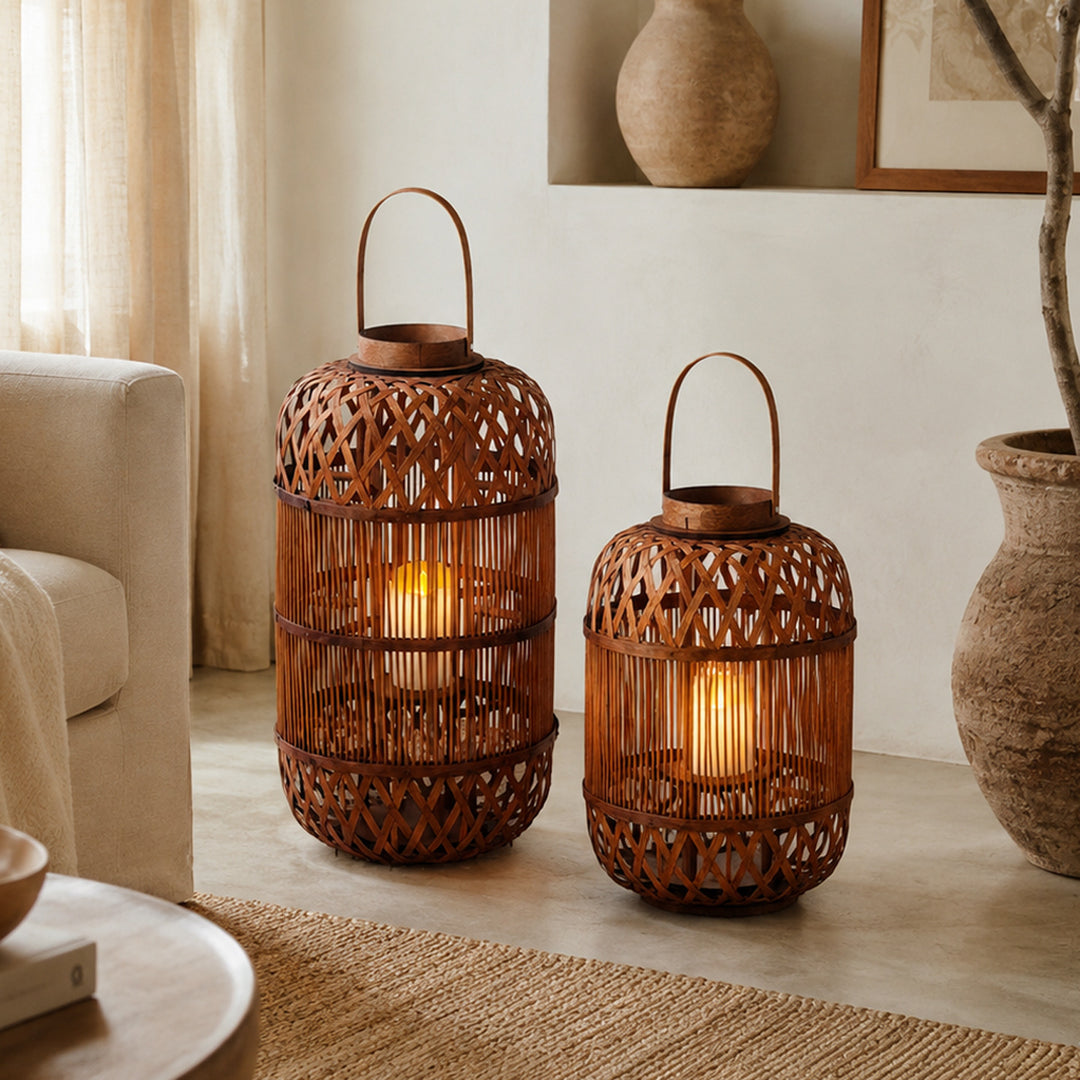 Stylish Handcrafted Rattan Lantern Stornfield