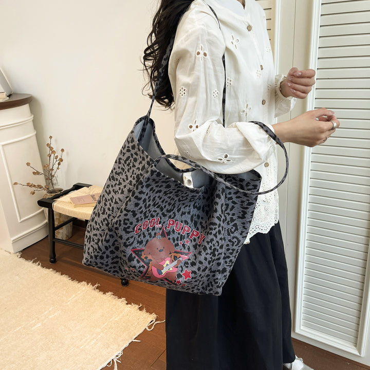 Playful Graphic Print Tote Bag