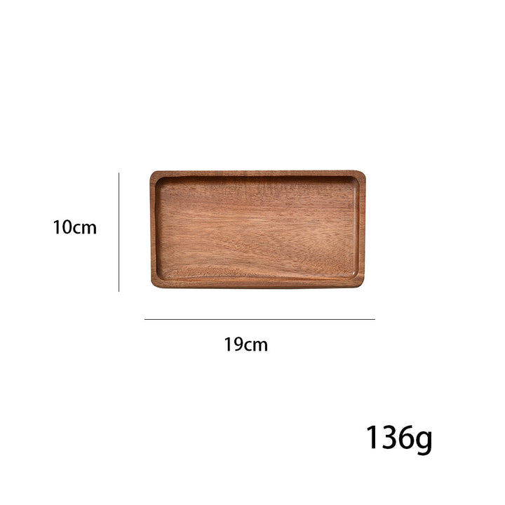 Elegant wooden serving tray with raised edge Stornfield