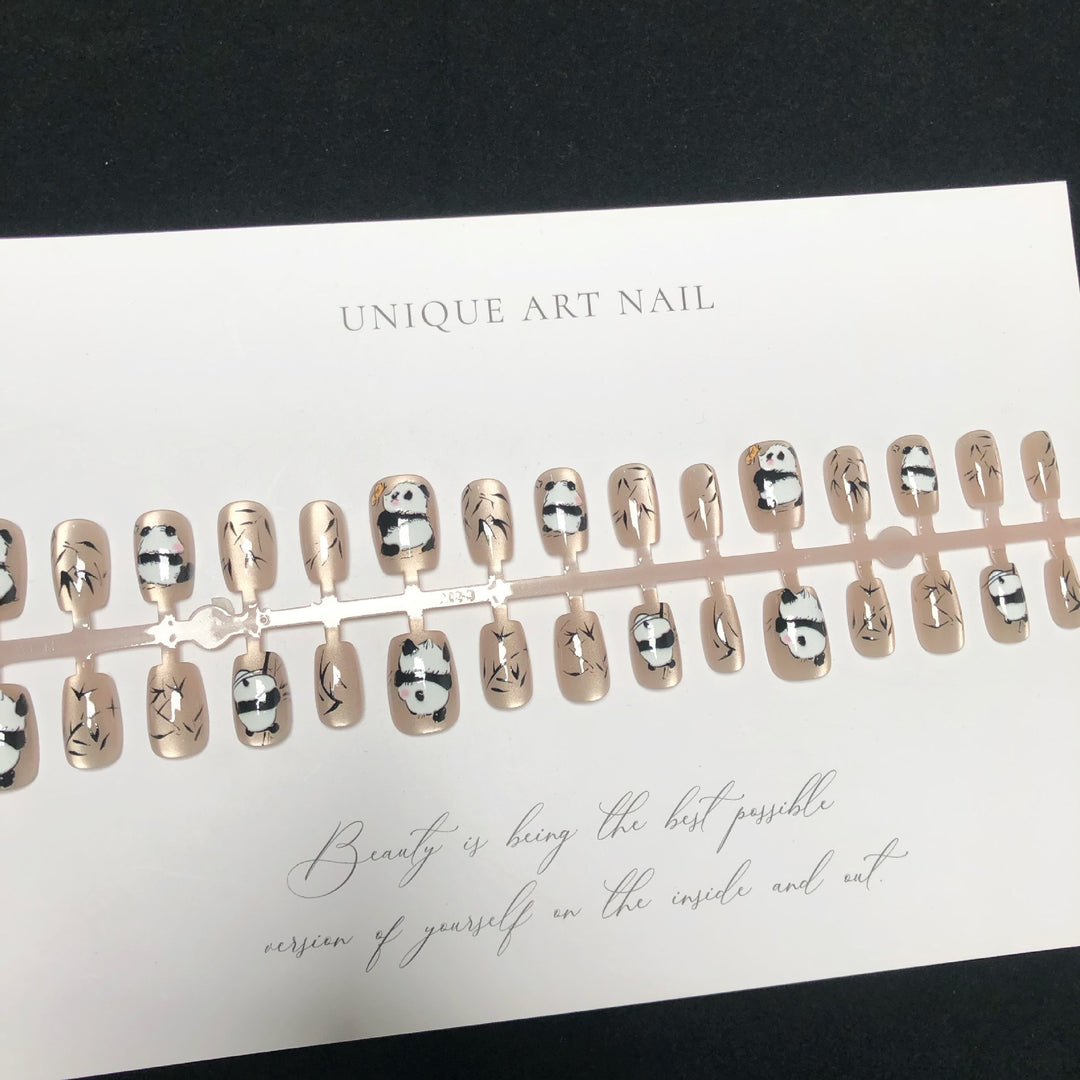 Artistic Floral Print Press-On Nail Set
