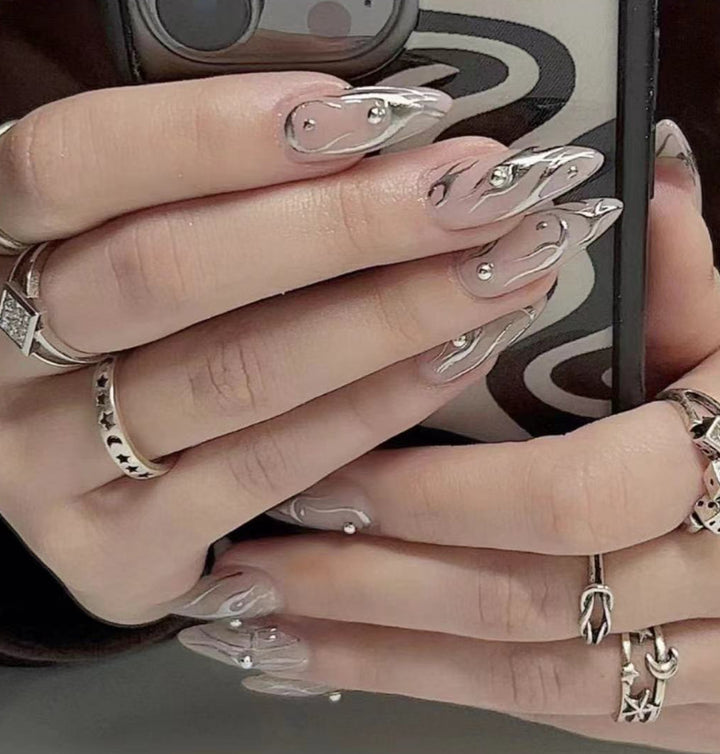 Artistic Abstract Acrylic Nail Enhancements Stornfield