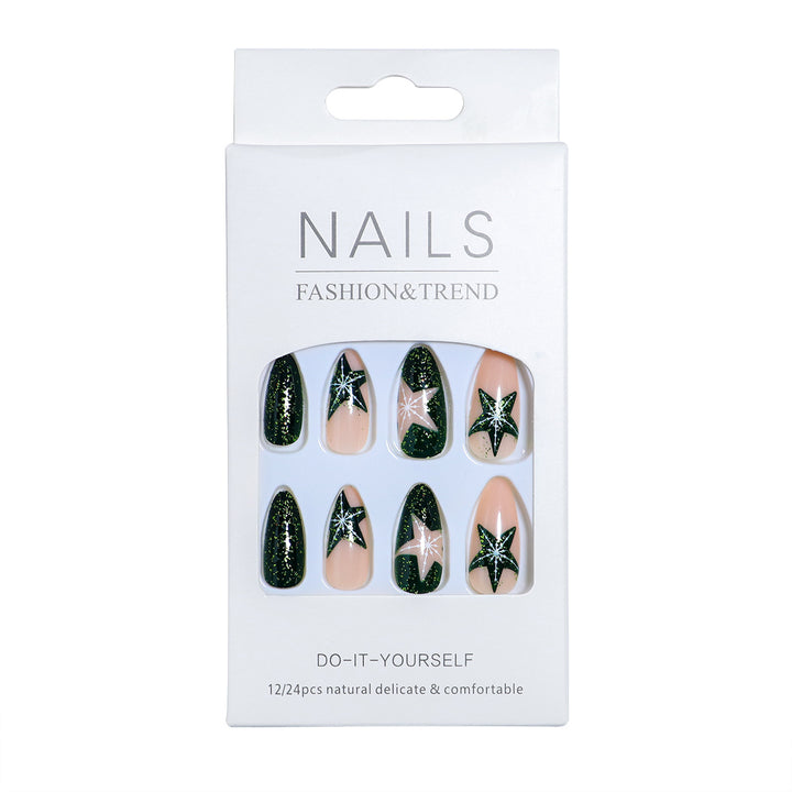 Artistic Glitter Press-On Nail Set Stornfield
