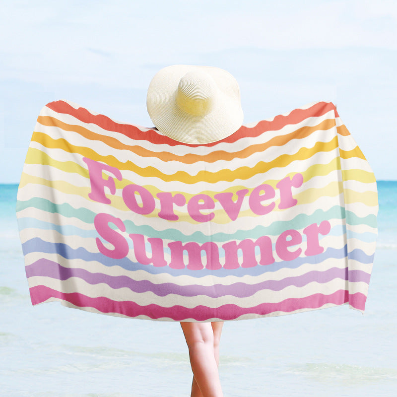 Luxury beach towel with dynamic wave design Stornfield