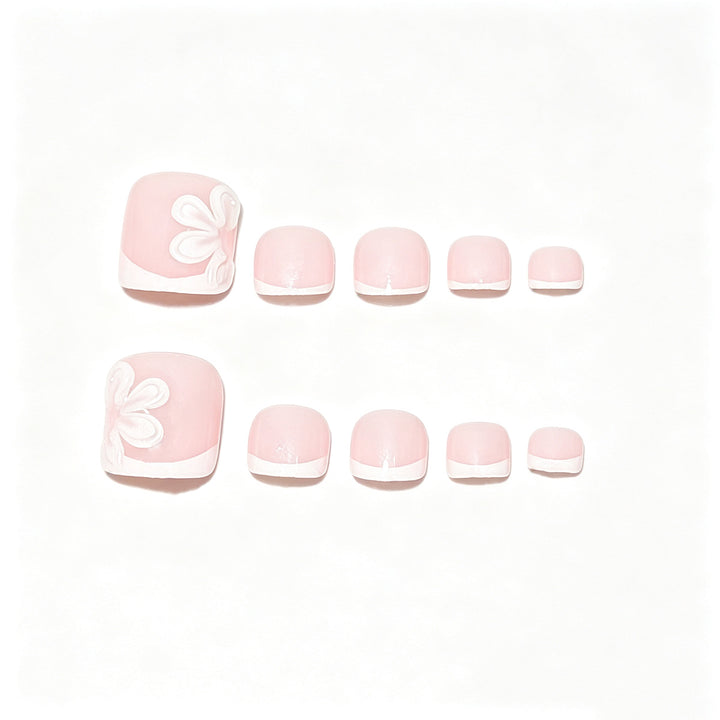 Elegant French Tip Pedicure Set Stornfield
