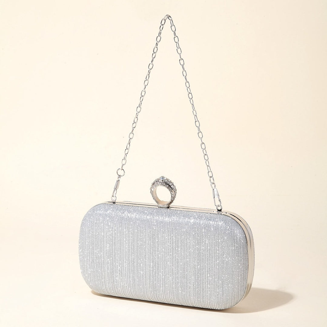 Decorative Evening Clutch with Chain Handle