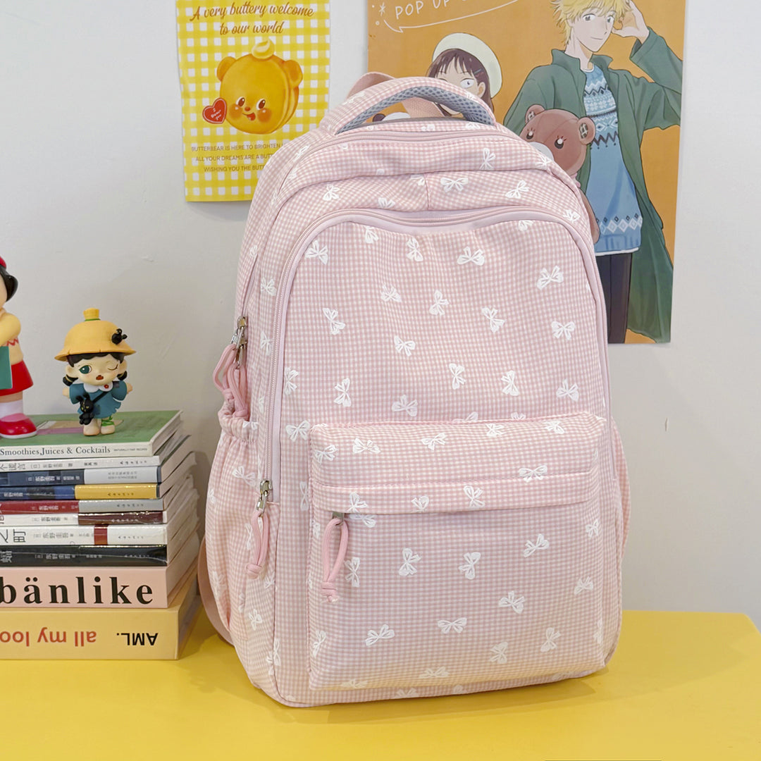 Cute Bow-Embellished Casual Backpack Stornfield