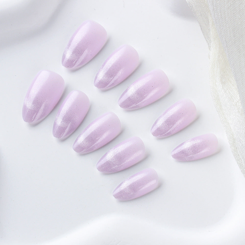 Glossy Almond-Shaped Press-On Nails Stornfield