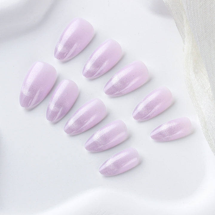 Glossy Almond-Shaped Press-On Nails Stornfield