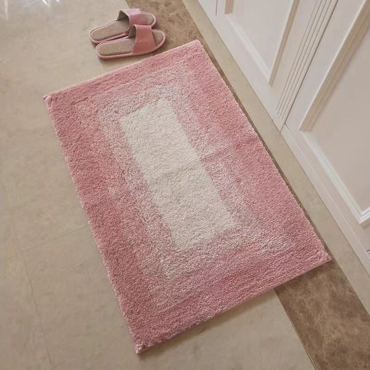 Plush Non-Slip Memory Foam Bath Mat with Cute Fish Pattern