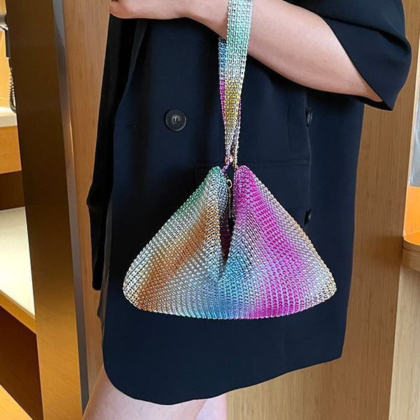 Sequined Rhinestone Shoulder Bag