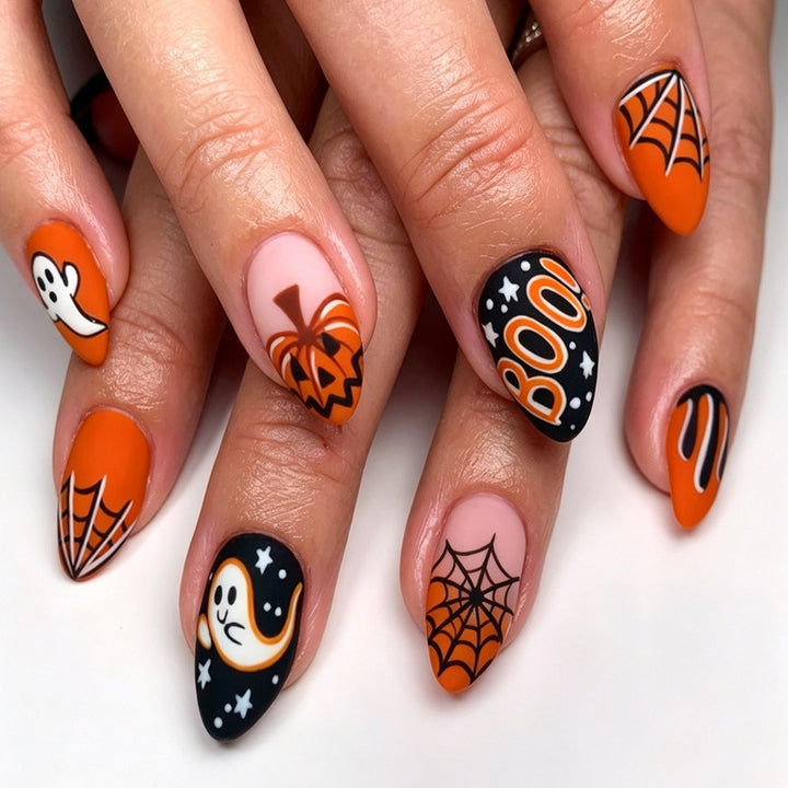 Halloween Artificial Nail Set with Halloween Motifs and Creative Designs Stornfield