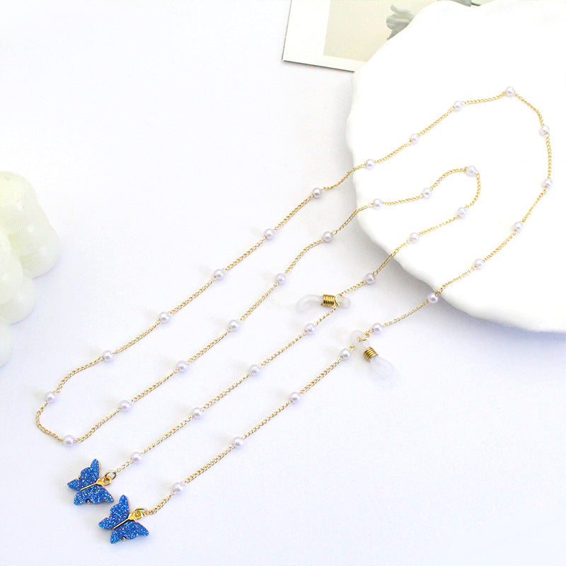 Butterfly-Embellished Eyewear Chain Stornfield