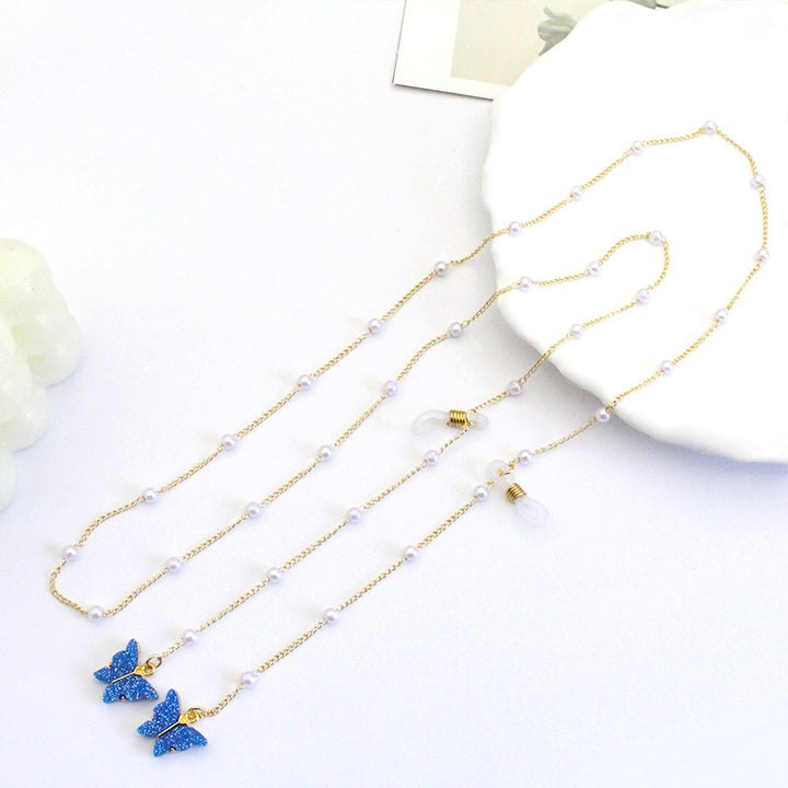 Butterfly-Embellished Eyewear Chain Stornfield