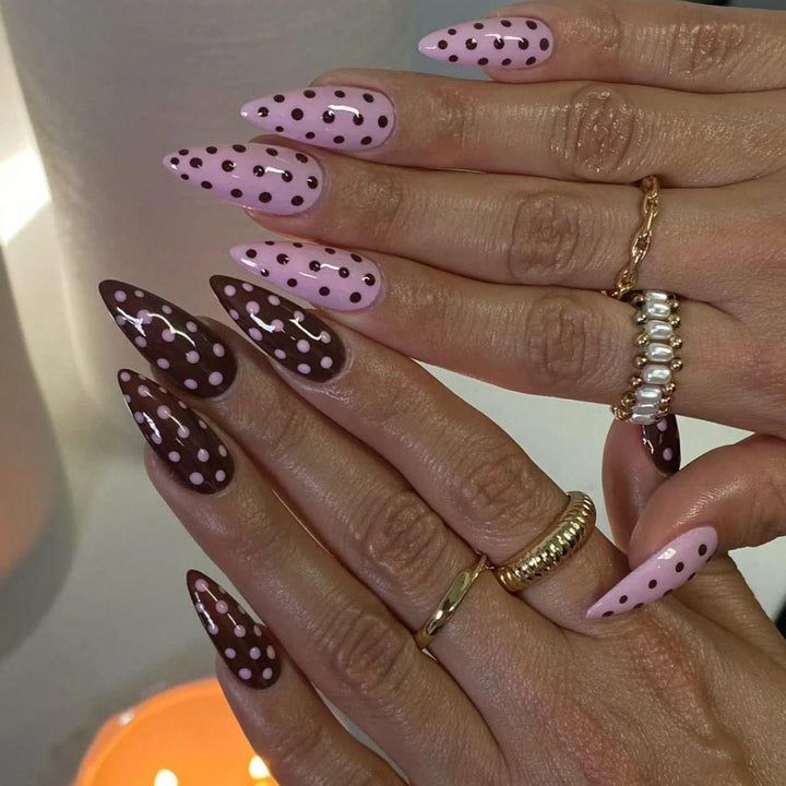 Artistic Polka Dot Nail Enhancements Stornfield