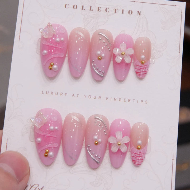 Luxury Decorative Press-On Nail Set  1791254698
