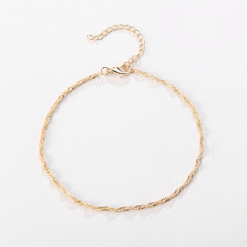 Twisted Silver Chain Bracelet Stornfield