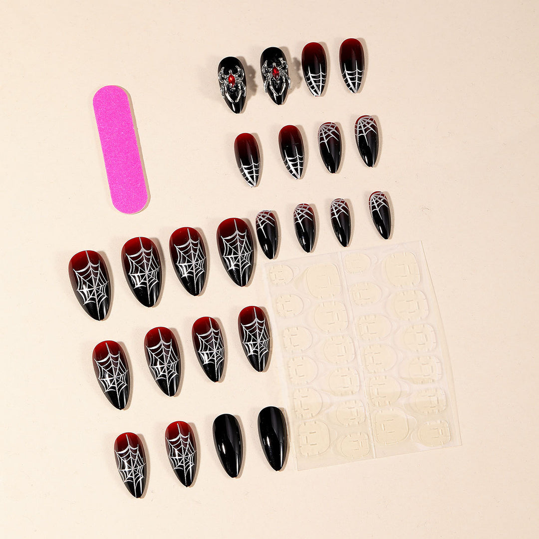 Gothic Spider Web Nail Art Extensions Stornfield