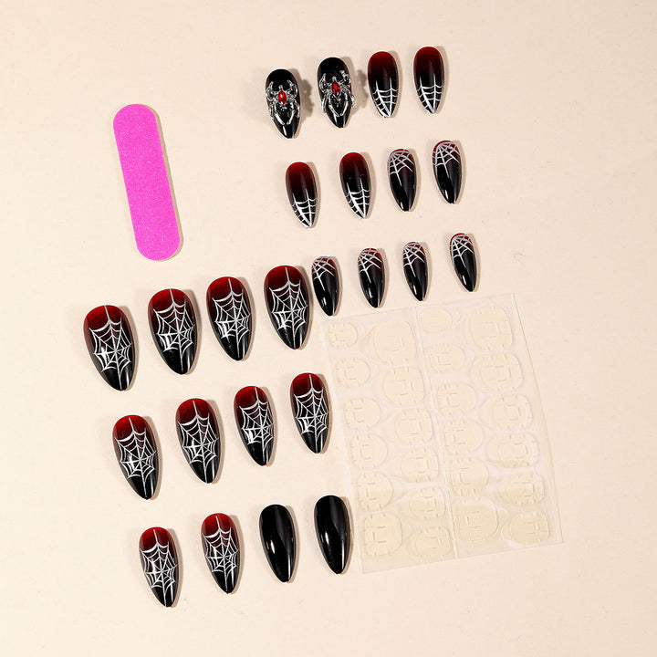 Gothic Spider Web Nail Art Extensions Stornfield