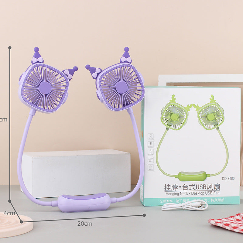 Ladies wearable neck fan with dual design Stornfield