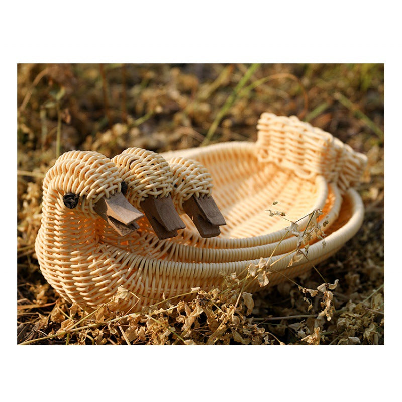 Unisex Braided Decoration Basket in Duck Shape Stornfield