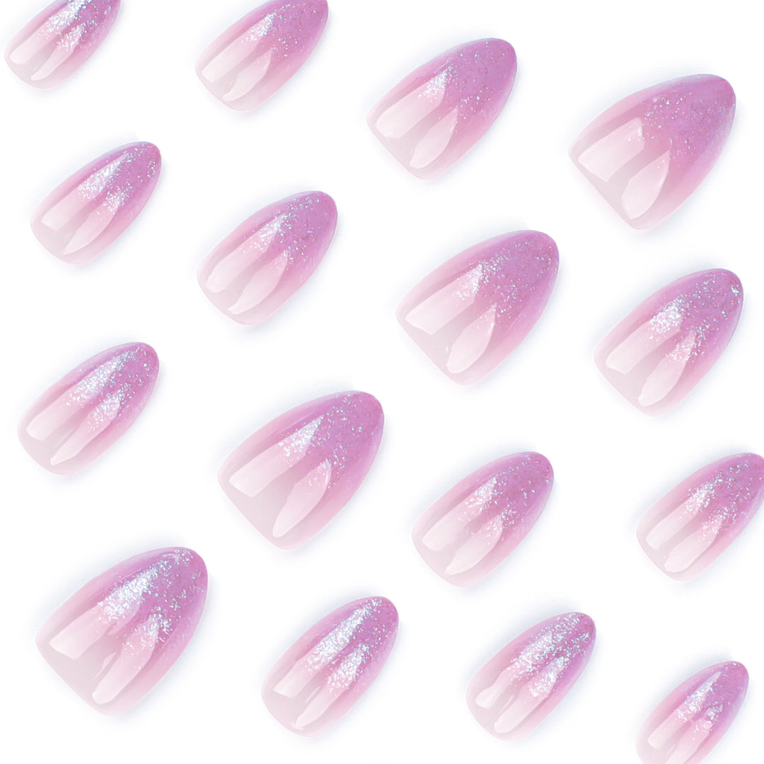 Artistic Nail Extensions with Glitter Gradient Stornfield