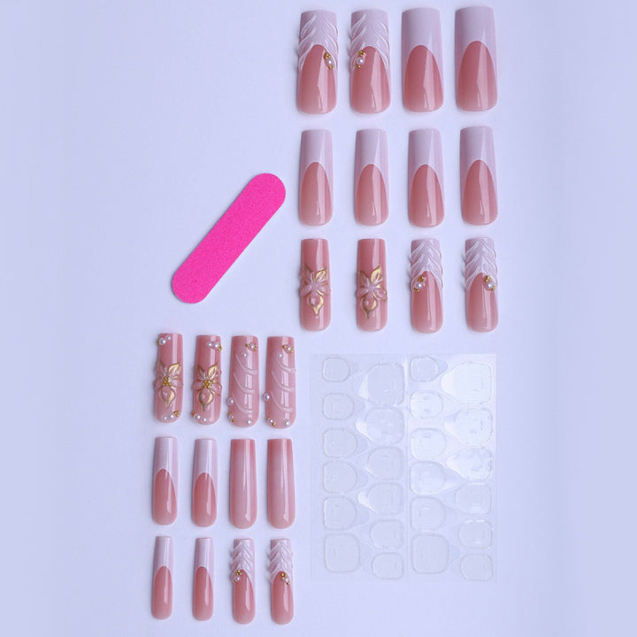 Premium Decorative Long Press-On Nails